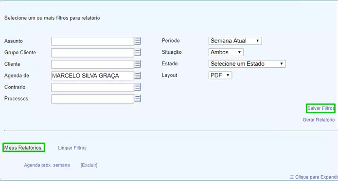 relatorio agenda juridica meusfiltros