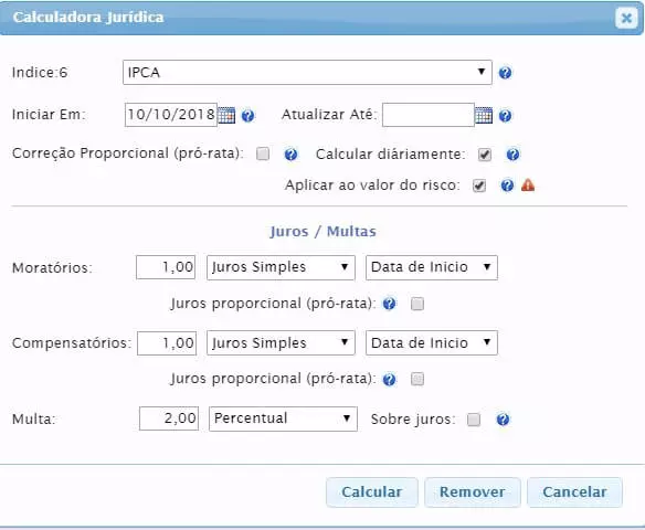 , Novidade no GOJUR &#8211; Calculadora Jurídica para correções monetárias