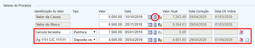 Valores Processo , Novidade no GOJUR – Calculadora Jurídica para correções monetárias