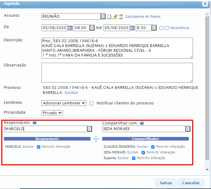 , Novidade no Software Jurídico GOJUR &#8211; Gerenciamento de atividades no módulo AGENDA