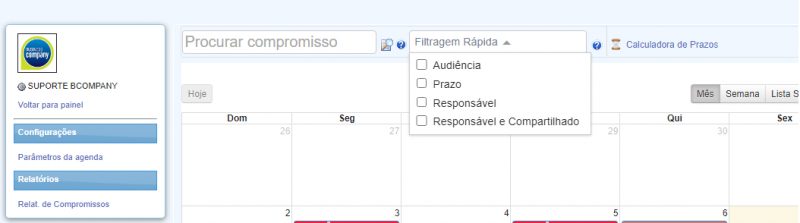 novidades gojur campo de filtragem, Novidade no Software Jurídico GOJUR &#8211; Campo de filtragem rápida na Agenda
