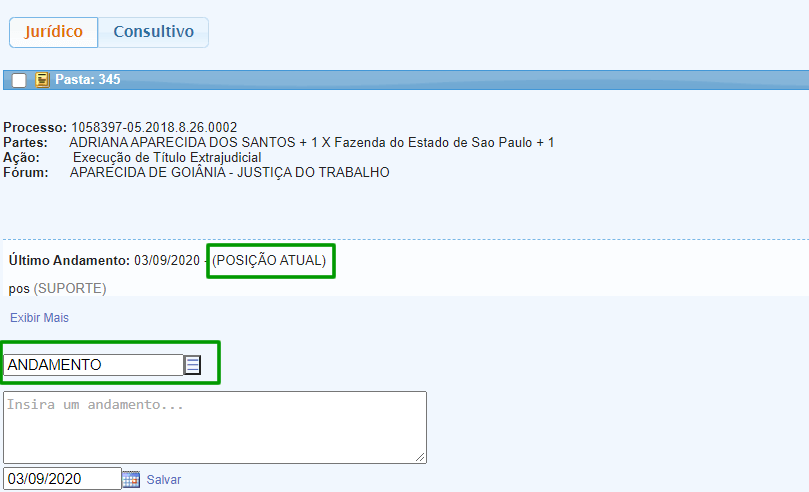 , Novidade no Software Jurídico GOJUR &#8211; Lançamento rápido de acompanhamentos